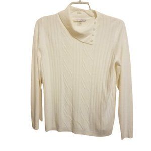 Allison Daley Women's Sweater Size M Neutral Cream NWT